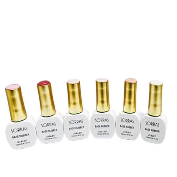 UV/LED Gel Lak Top Coat - Base Rubber 6x12ml