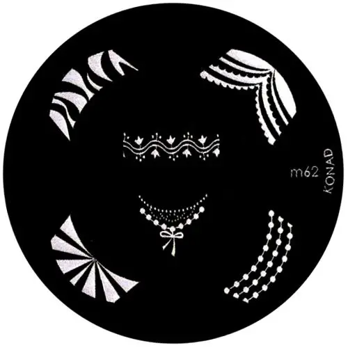 Destička na razítkování nehtů m62 – různé tvary