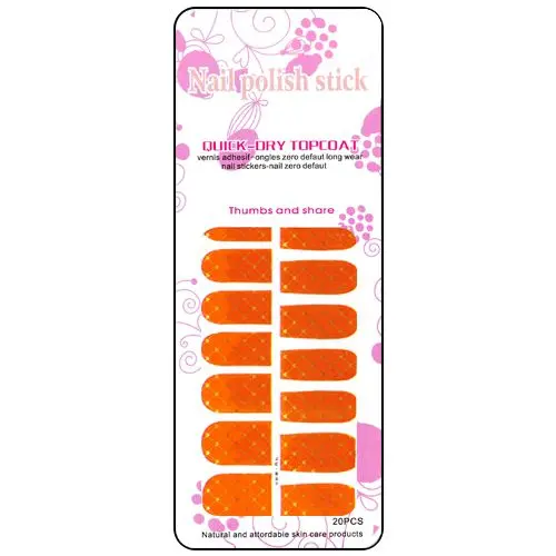 Nálepky na nehty v červené barvě se zlatým vzorem