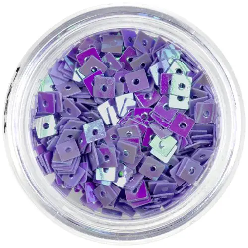 Ozdobné čtverečky s dírkou - světle fialové