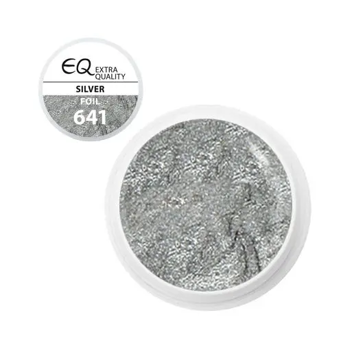 Barevný UV gel na nehty – 641 Foil Silver, 5g