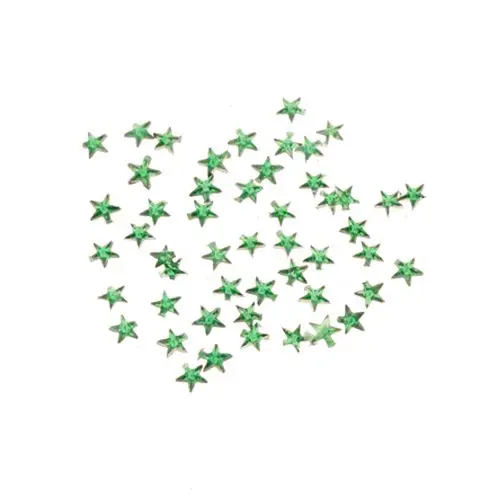 Tmavě zelené kamínky, hvězdičky
