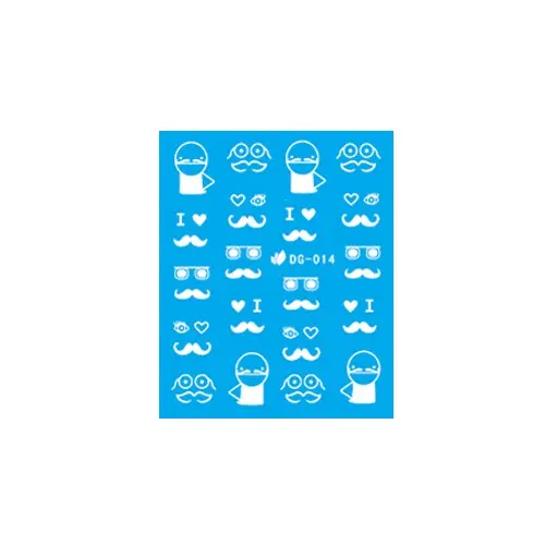 Fluorescenční vodolepky - vousy - 014