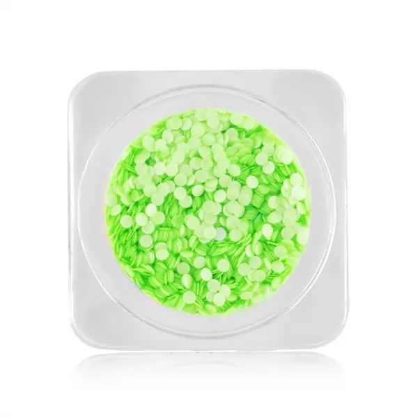 Ozdoby na nehty – kroužky 1mm – neonově zelené