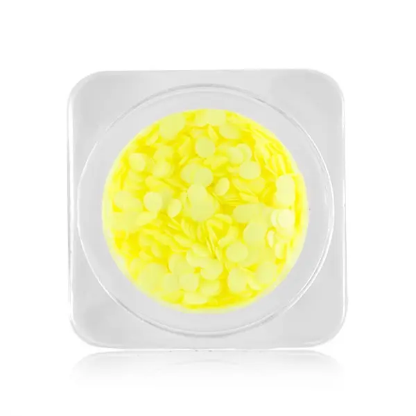 Ozdoby na nehty – kroužky 2mm – neonově žluté