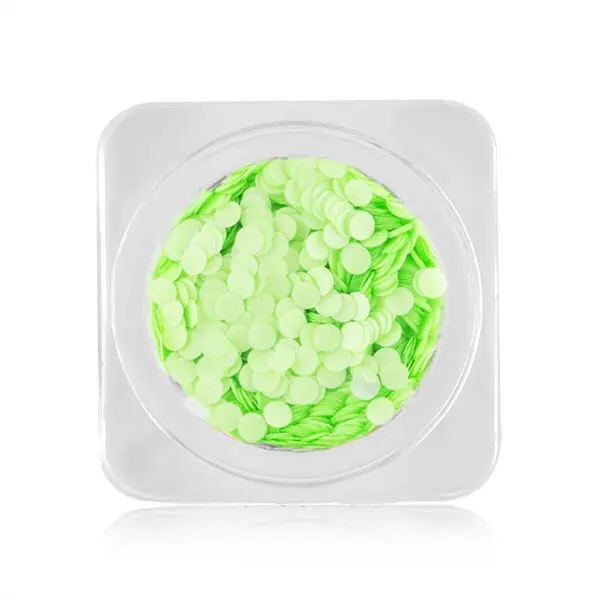 Ozdoby na nehty – kroužky 2mm – neonově zelené