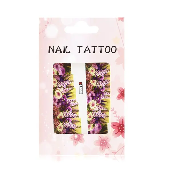 Luxusní vodolepky na nehty – Květy – A053 