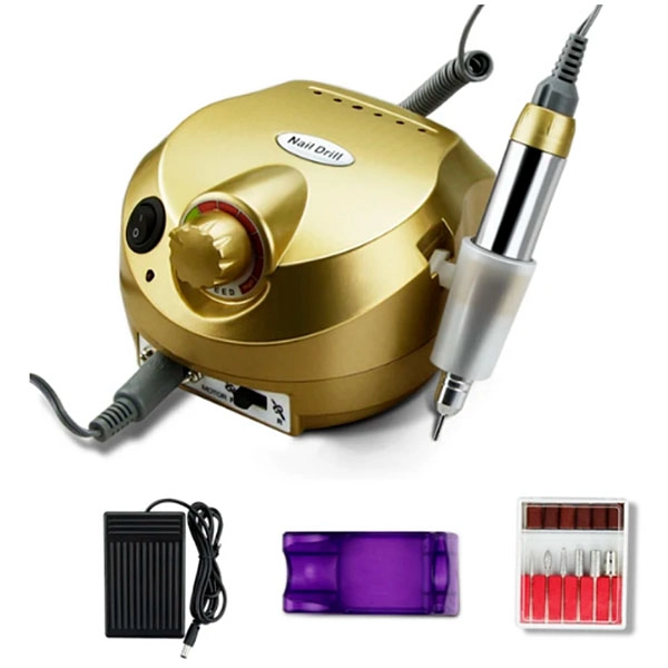 Brúska na gélové nechty s reguláciou otáčok - zlatá