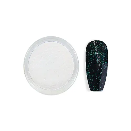 Glitrový ozdobný prášek - bílý č.6, 3g