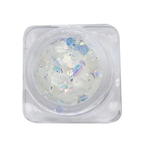 Ozdoby na nehty – šestihran – bílý