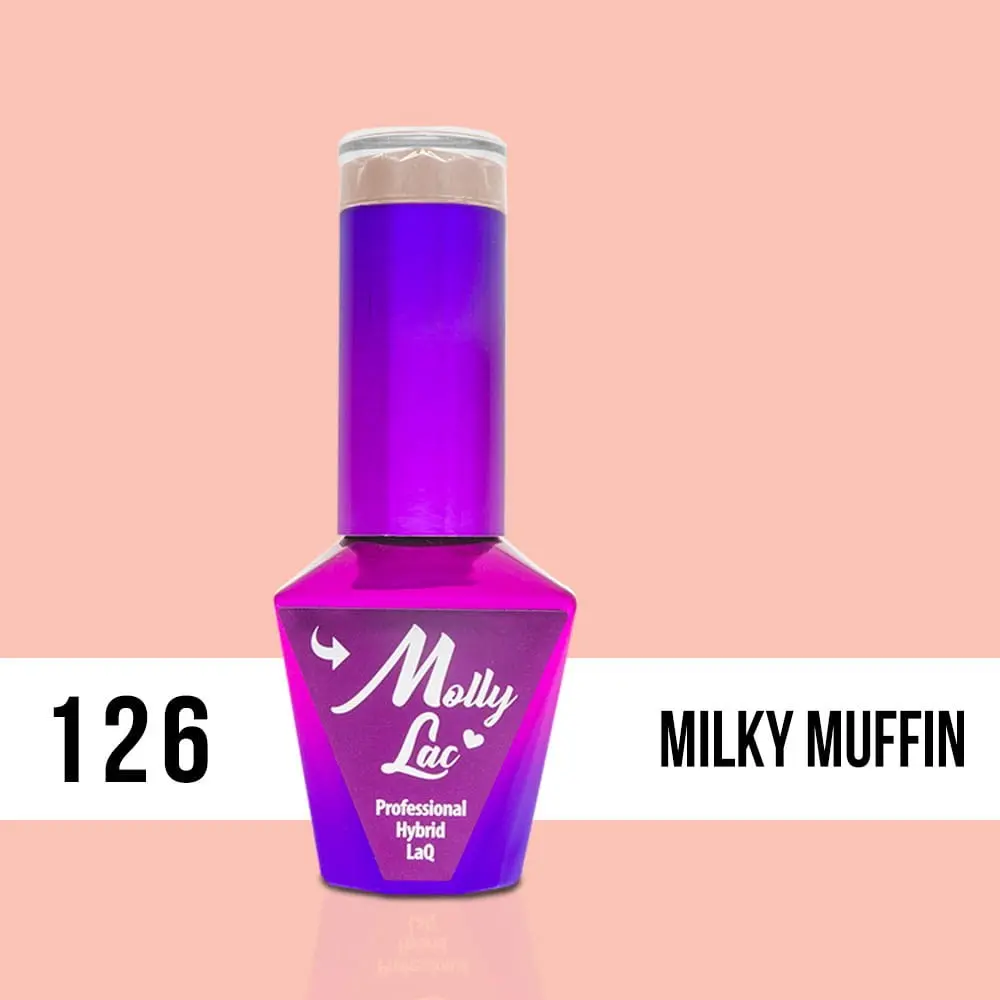 MOLLY LAC UV/LED gel lak Yoghurt - Milky Muffin 126, 10 ml