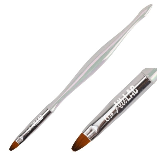 AlleLac štětec na gel, bílý, oválný č. 6