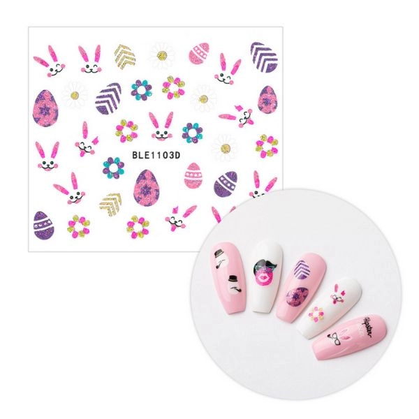 3D nálepky na nehty - Velikonoce BLE 1103D