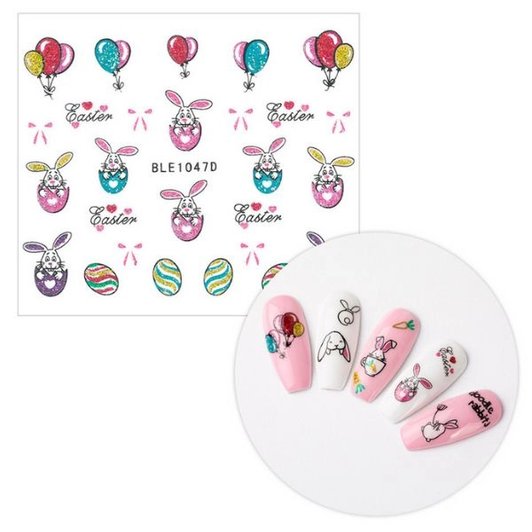 3D nálepky na nehty - Velikonoce BLE 1047D