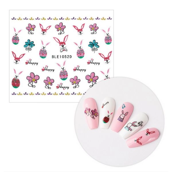 3D nálepky na nehty - Velikonoce BLE 1052D