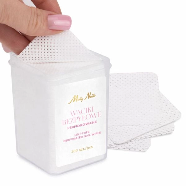 Perforované tampony na nehty - bílé, 200 ks