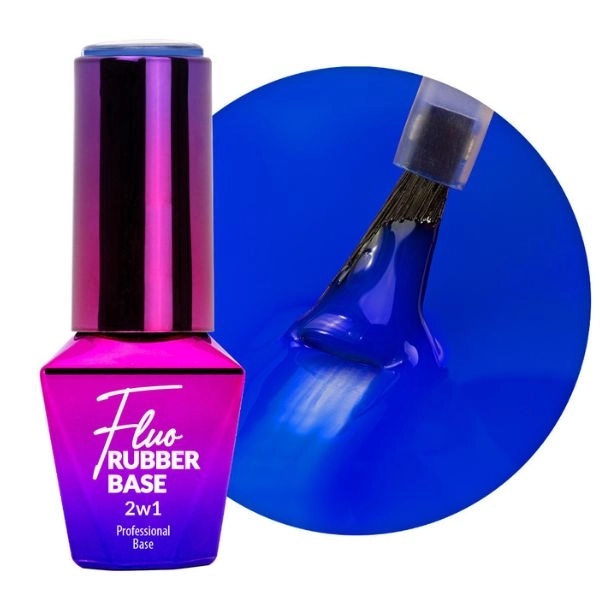 Molly Nails Fluo Rubber Base 2v1 - Bora Bora č. 4, 10g