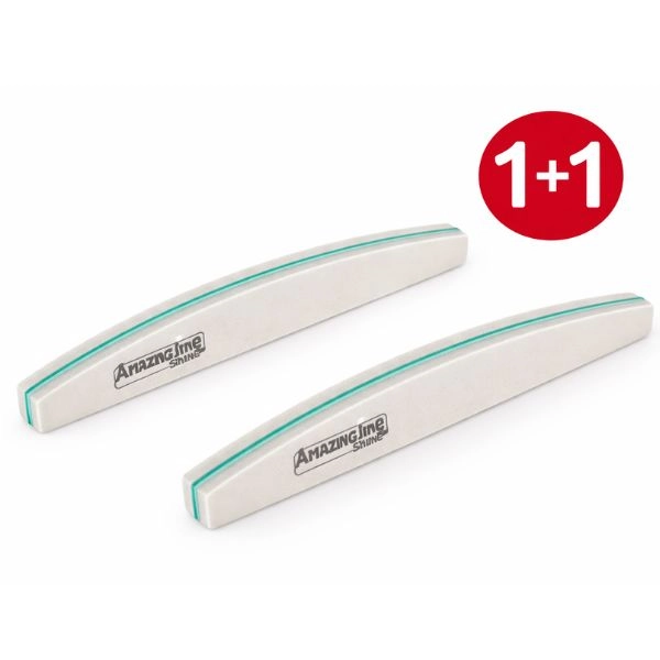 Pilník profi Sponge Halfmoon Zebra se zeleným středem - 100/180 - AKCE 1+1 ZDARMA