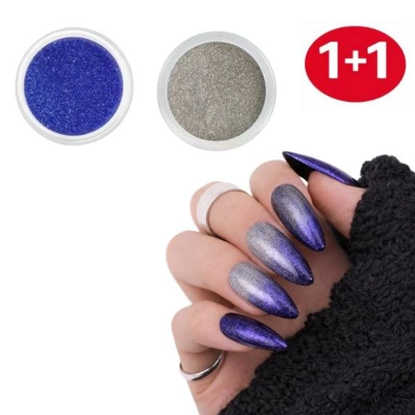 Barevný mirror prášek č. 11 + č.22 - AKCE 1+1 ZDARMA