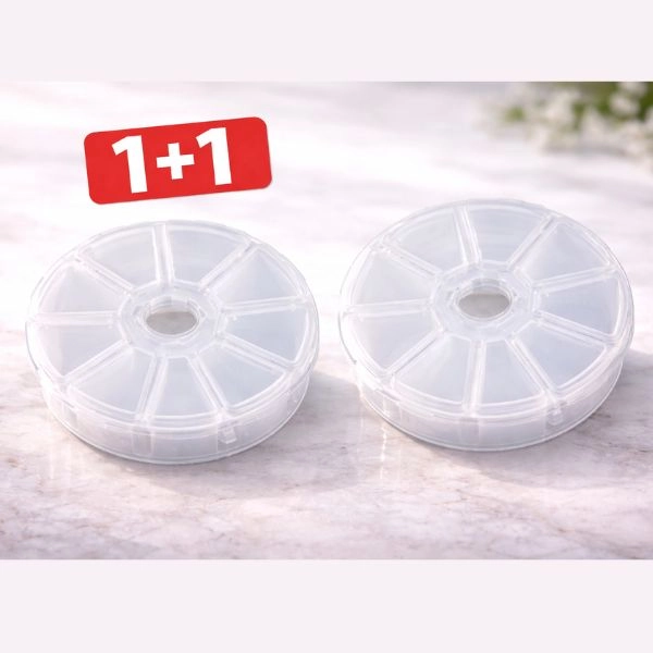 Box na ozdoby, prášky, tipy - 8dílný - AKCE 1+1 ZDARMA