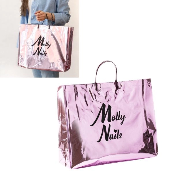 Molly Nails taška, lesklá růžová