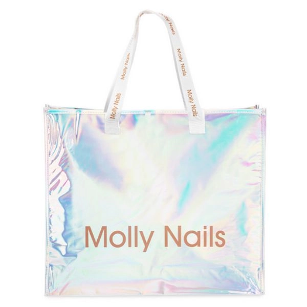 Taška Molly Nails Premium Holo, bílá