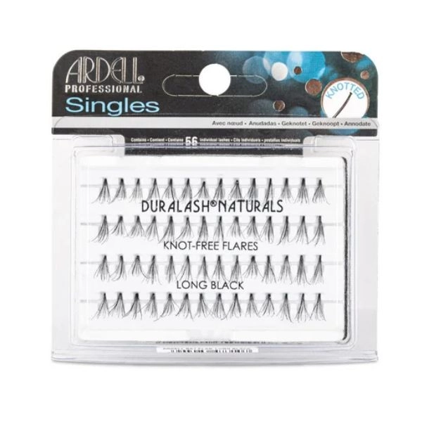 Ardell Singles Duralash Naturals – dlouhé černé trsové řasy, 56 ks