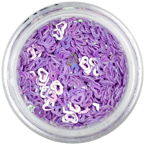 Světle fialová srdíčka - obrysy