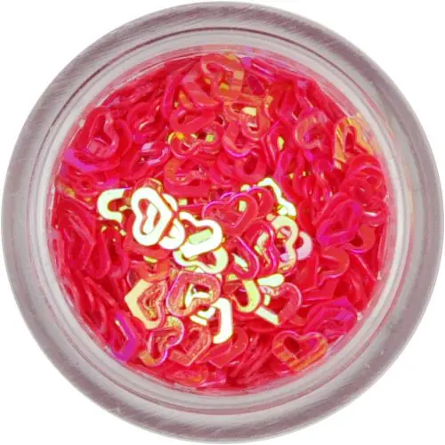 Nehtové ozdoby - korálová srdíčka