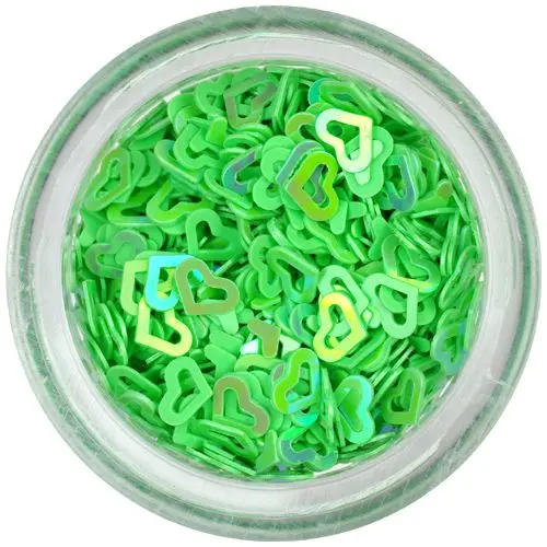 Zelená srdíčka - obrysy