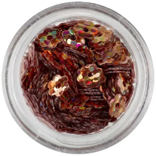 Kvítky s dírkou  - měděné, hologram