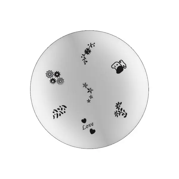 Šablona na razítkování B14 – kytičky