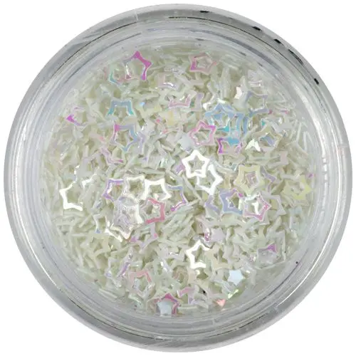 Bílé nail art hvězdičky