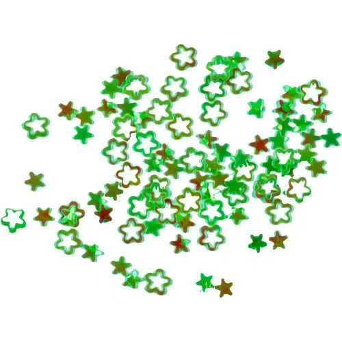 Ozdoba na nehty - světle zelená hvězdička