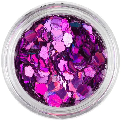 Ozdobný květ – fialový, hologram