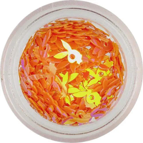 Nehtové ozdoby - oranžový zajíček Playboy