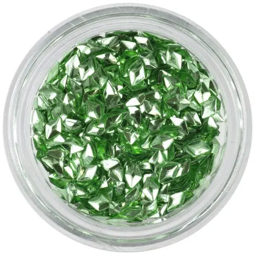 Světle zelená nail art ozdoba - 3D diamant