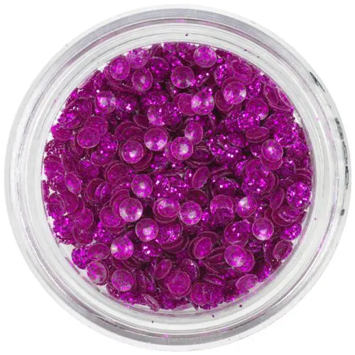 Tmavě růžové 3D mušle, třpytivé