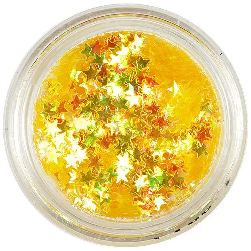 Žluté nail art hvězdičky