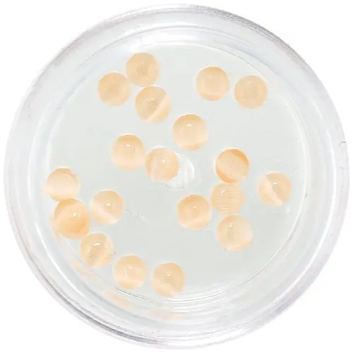 Kamínky kulaté - světle oranžové, 3 mm