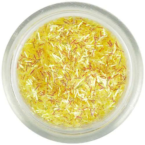 Ozdoba na nehty - žluté nitky