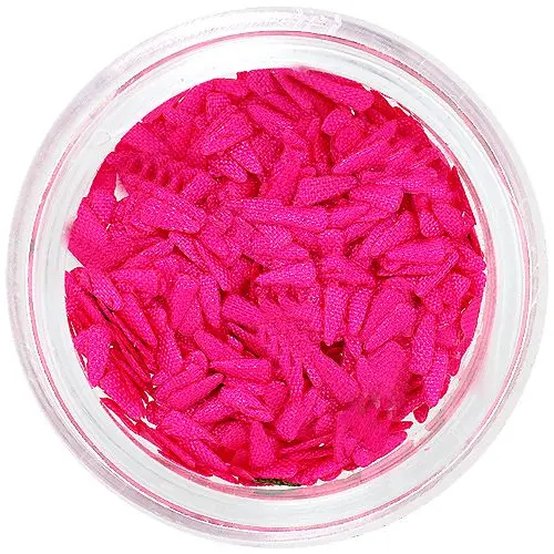 Dekorace na nehty - růžové látkové kapičky