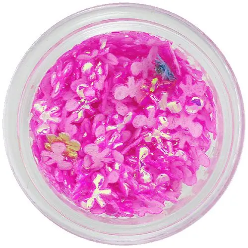 Látkové nehtové ozdoby - sytě růžové mašličky