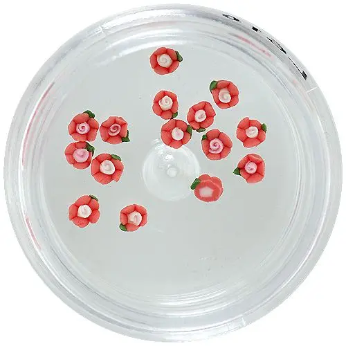 Kytičky z akrylu - červeno-růžová barva