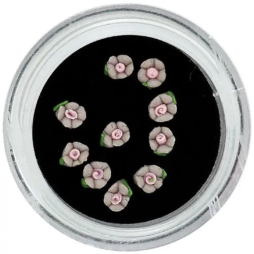 Květy z akrylu – světle hnědá barva