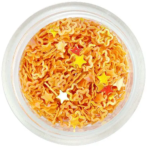 Obrysové kvítky na nehty, žluto-oranžové