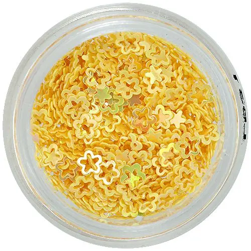 Obrysy kvítků na nehty , sytě žluté