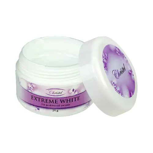 UV gel na nehty Christel - Extreme White gel, 25 g