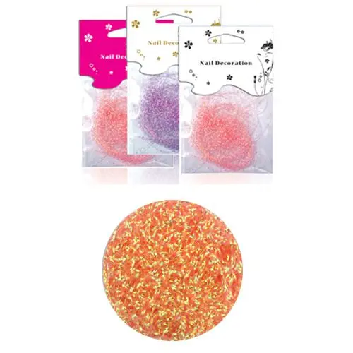 Dekorační nitky v sáčku - oranžovočervené