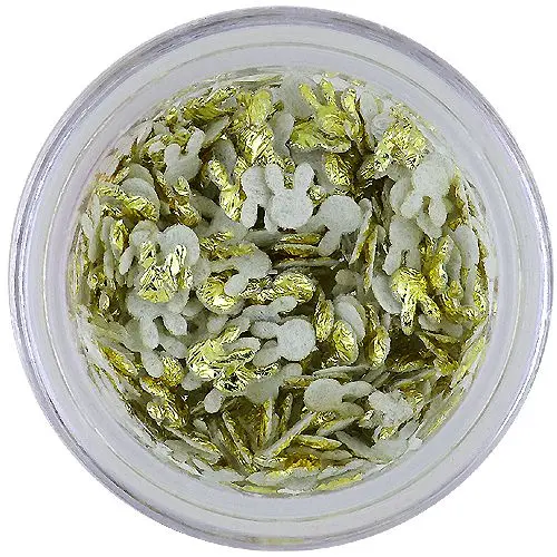 Ozdoba na nehty - zlatý látkový zajíček